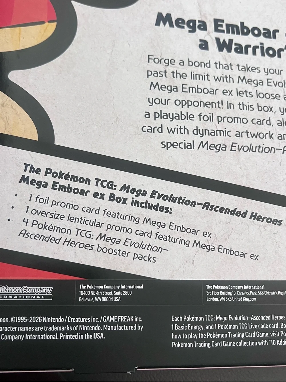 Pokémon TCG Mega Evolution Ascended Heroes Mega Emboar EX Box Collector Box - Picture 4 of 4
